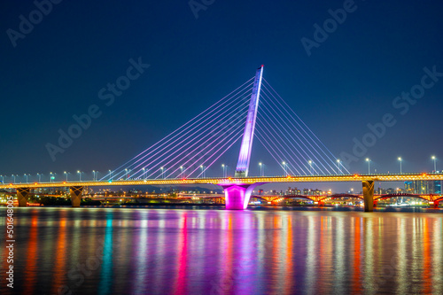World Cup Bridge. Han river in South Korea.