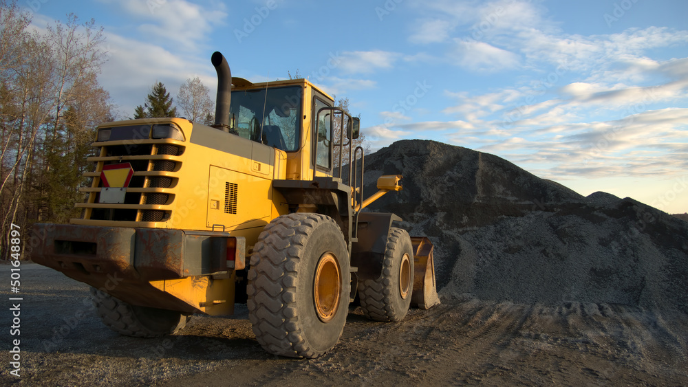 bulldozer on construction site yellow heavy equipment