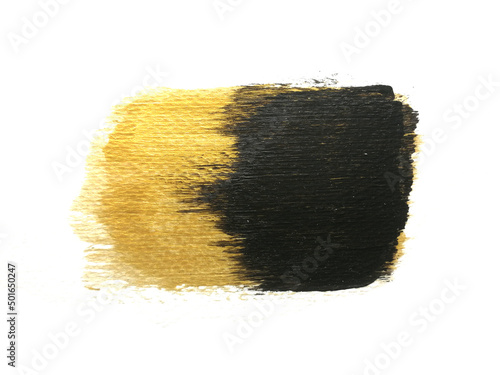 watercolor brush paintng golden yellow and black abstract hand drawn. isolated white background .wet on wet style.	 photo