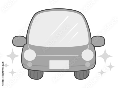 ピカピカできれいな車のイラスト