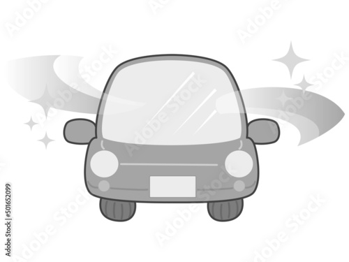 クリーンな空気の車のイラスト