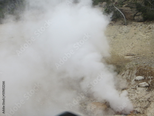 boiling water in the springs