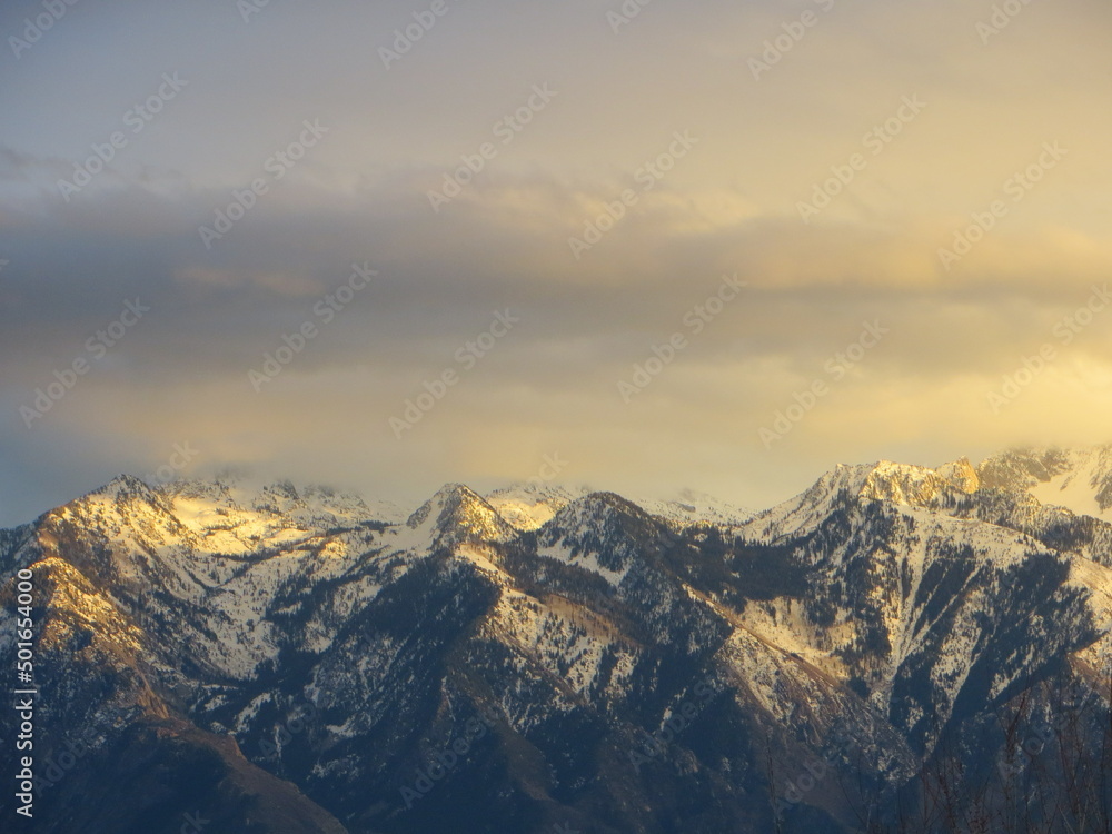 sunset in the mountains