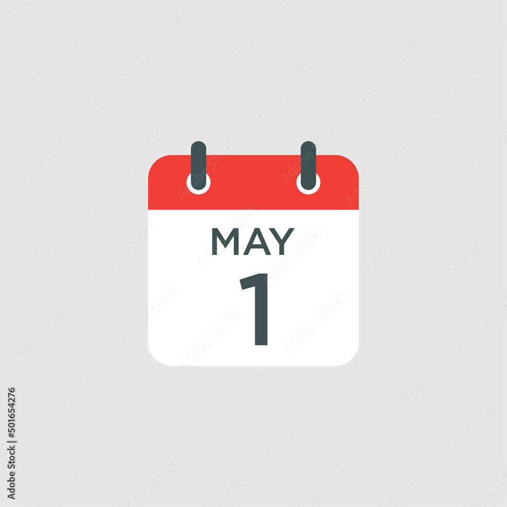 calendar - May 1 icon illustration isolated vector sign symbol calendar - May 1 icon illustration isolated vector sign symbol