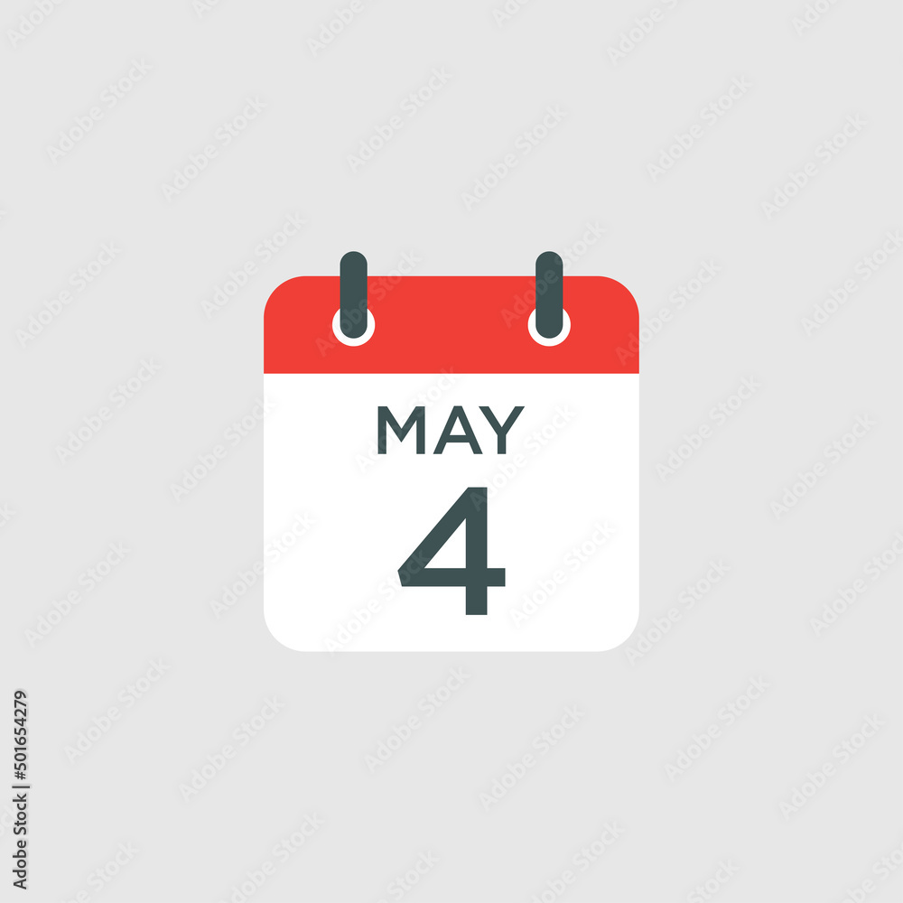 calendar - May 4 icon illustration isolated vector sign symbol calendar - May 4 icon illustration isolated vector sign symbol