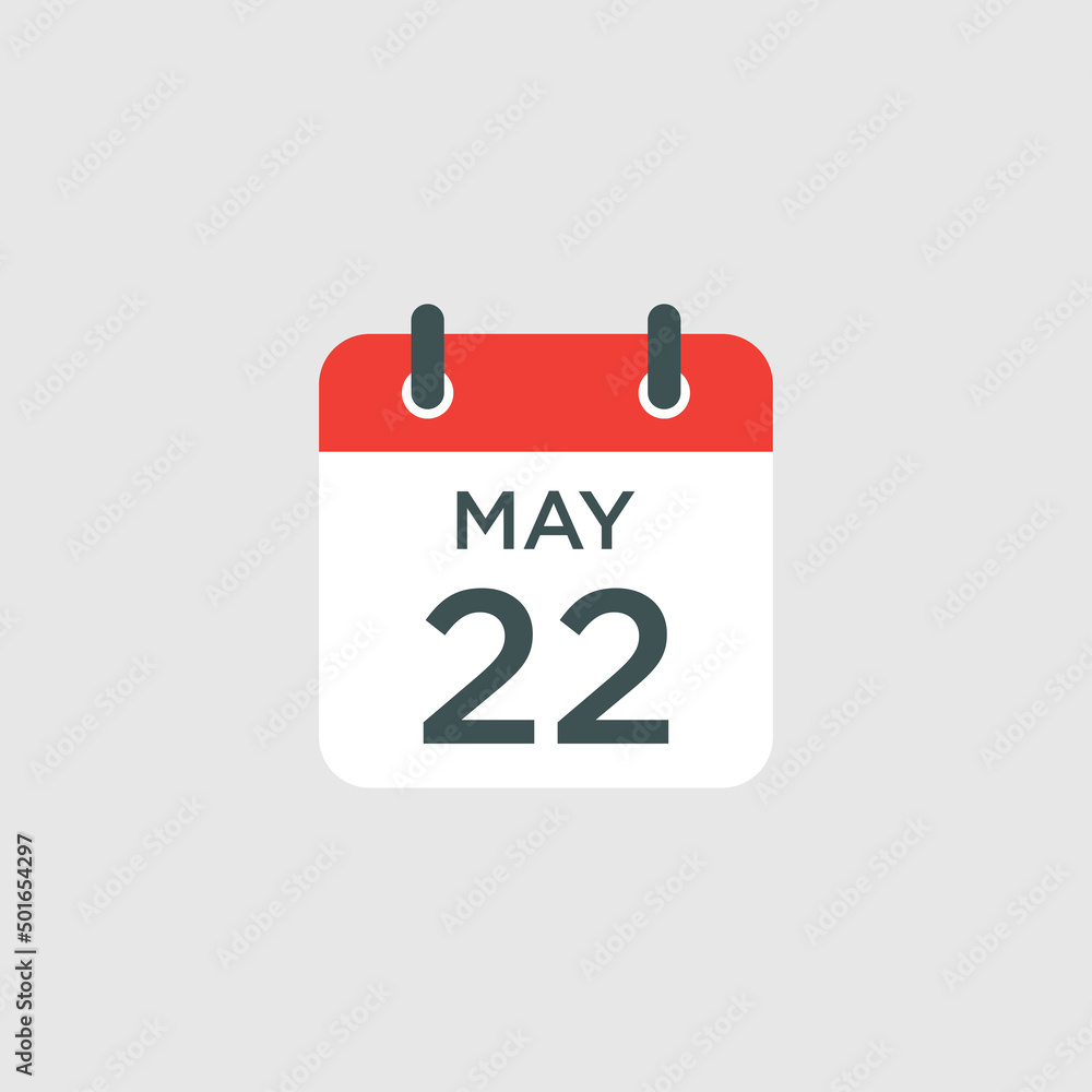 calendar - May 22 icon illustration isolated vector sign symbol calendar - May 22 icon illustration isolated vector sign symbol