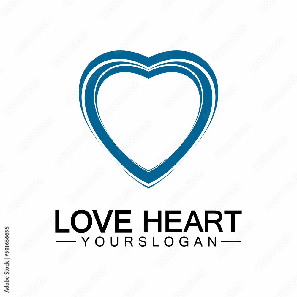  Love heart logo and symbol vector template