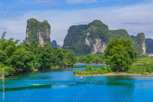 Green mountains and green waters in Guilin, Guangxi