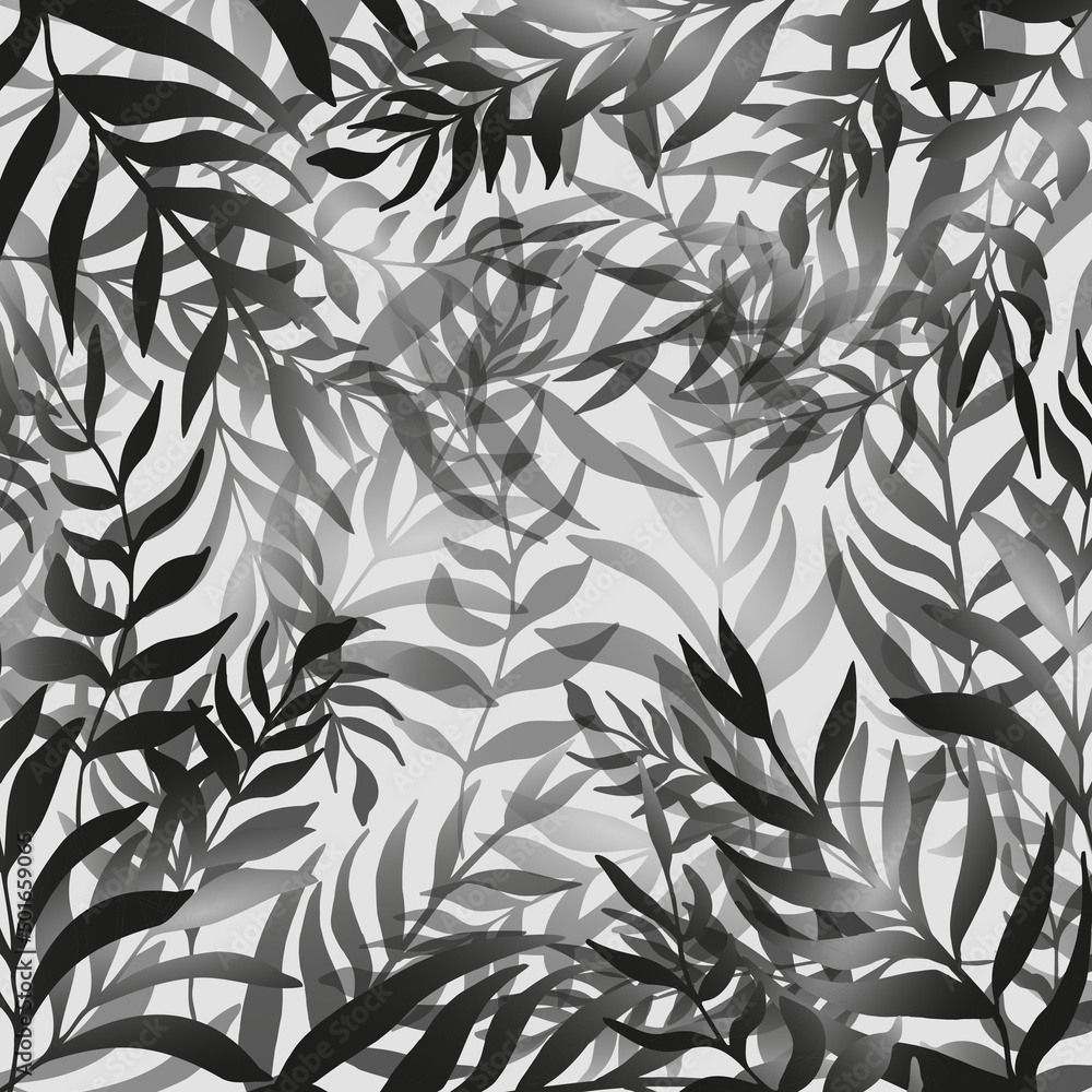 Summer tropical design for cards, poster or flyer with exotic palm tree leaves Summer tropical design for cards, poster or flyer with exotic palm tree leaves