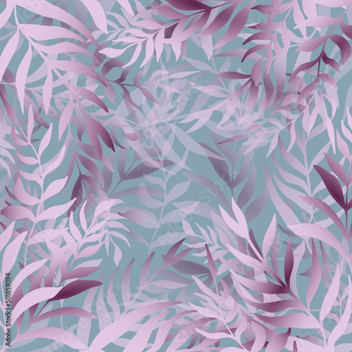 Summer tropical design for cards, poster or flyer with exotic palm tree leaves