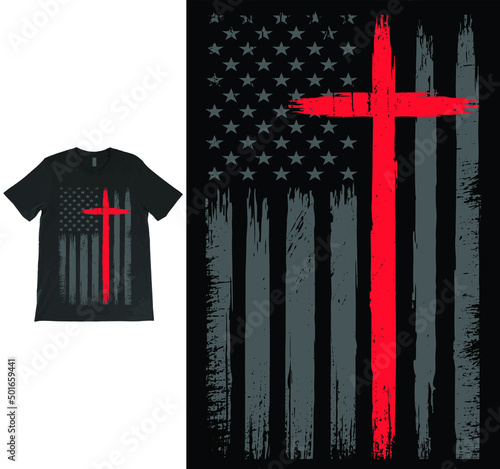 Jesus Distressed American Flag Printable Vector T-Shirt Design, Christian Shirt, Jesus T-shirt, USA Flag T-shirt.