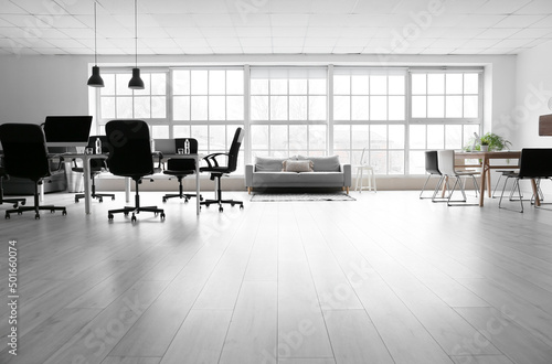 Interior of light office wi...