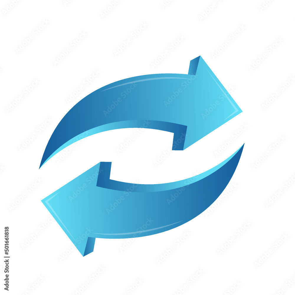 Circular 3d arrow sign vector Illustration Circular 3d arrow sign vector Illustration