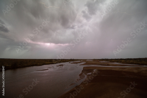 Lightning Over the TX/OK Red River Valley