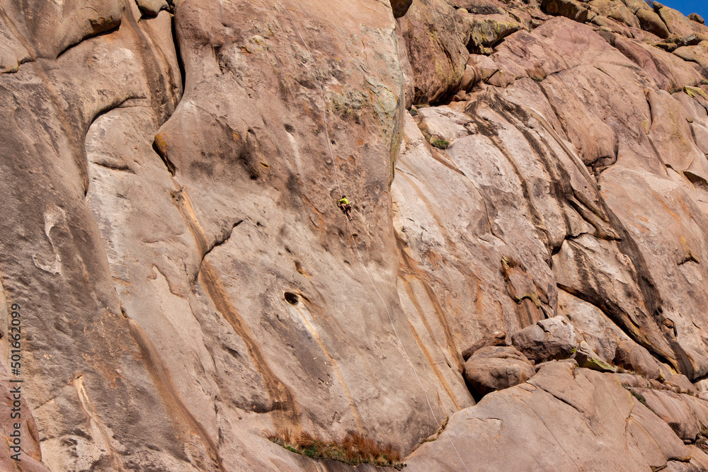 Obraz premium rock climber on a rock