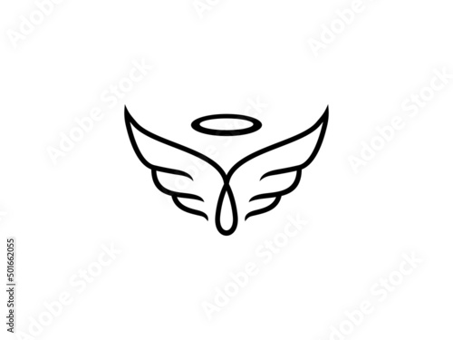 Abstract line wings angel vector