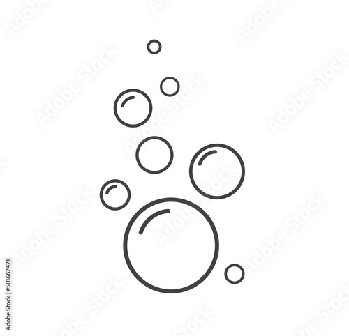 Soap bubbles. Oxygen bubbles in water. foam shampoo. Vector illustration