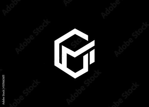 GM G M Letter Logo Design. Creative Modern Letters Vector Icon Logo Illustration.