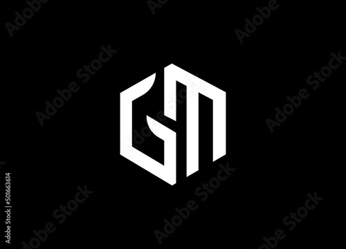 GM G M Letter Logo Design. Creative Modern Letters Vector Icon Logo Illustration.