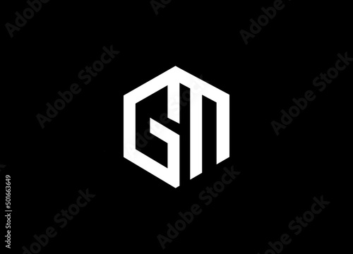 GM G M Letter Logo Design. Creative Modern Letters Vector Icon Logo Illustration.