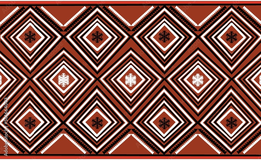 Ikat geometric pattern indigenous ethnic clothing pattern abstract brown background Ikat geometric pattern indigenous ethnic clothing pattern abstract brown background