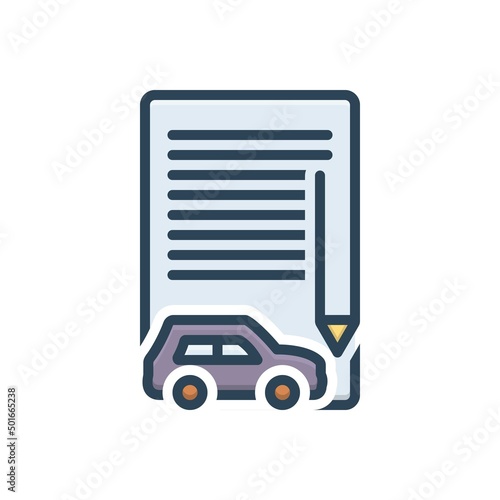 Color illustration icon for waiver