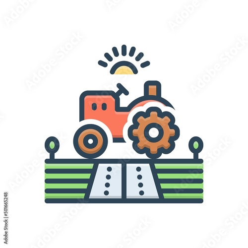 Color illustration icon for agriculture