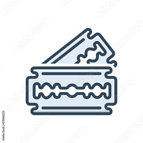 Color illustration icon for blades