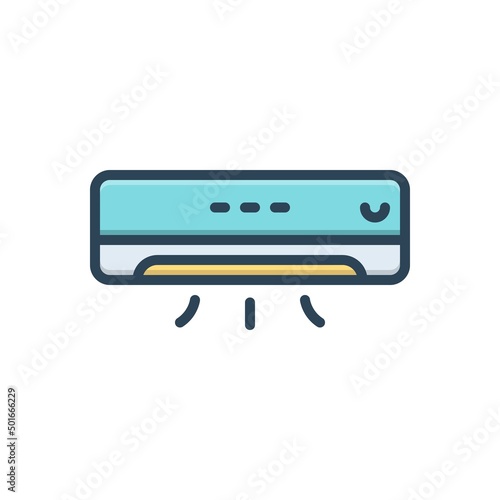 Color illustration icon for conditional