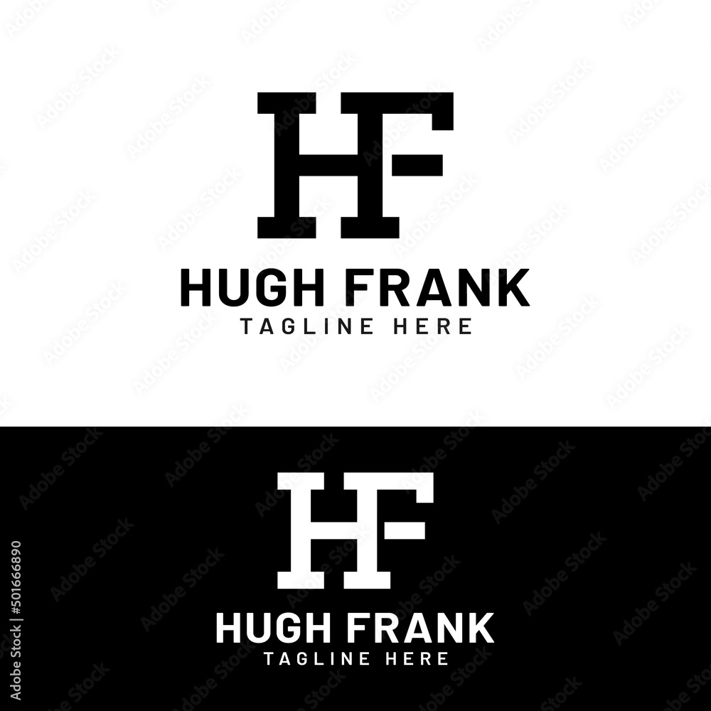 H F HF FH Letter Monogram Initial Logo Design Template. Suitable for  General Sports Fitness Construction Finance Company Business Corporate Shop  Apparel in Simple Modern Style Logo Design. Stock Vector