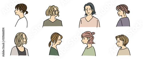 人物おしゃれイラスト素材	