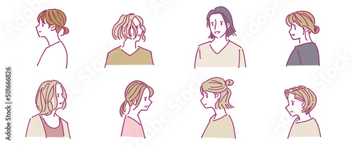 人物おしゃれイラスト素材	