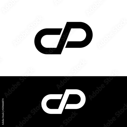 C P CP PC DP Letter Monogram Initial  Logo Design Template. Suitable for General Sports Fitness Construction Finance Company Business Corporate Shop Apparel in Simple Modern Style Logo Design.