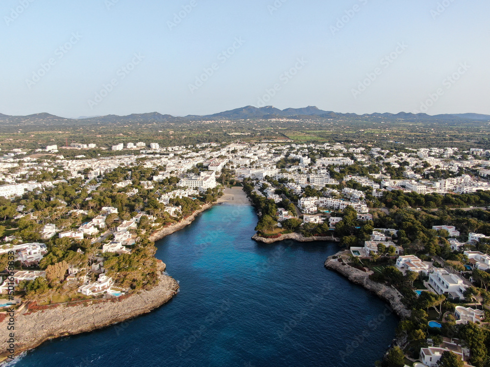 Cala Gran, Cala D or Mallorca Beautiful view of the seacoast of Majorca with an amazing turquoise sea, in the middle of the nature. Concept of summer, travel, relax and enjoy