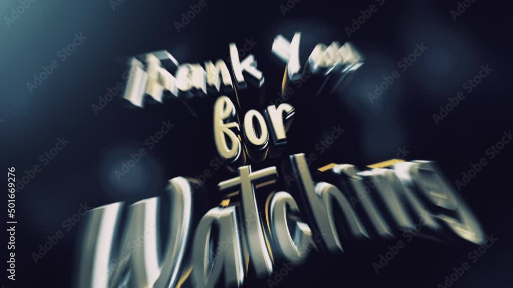 Thank you for Watching 3D Cinematic Title Trailer animation opening ...