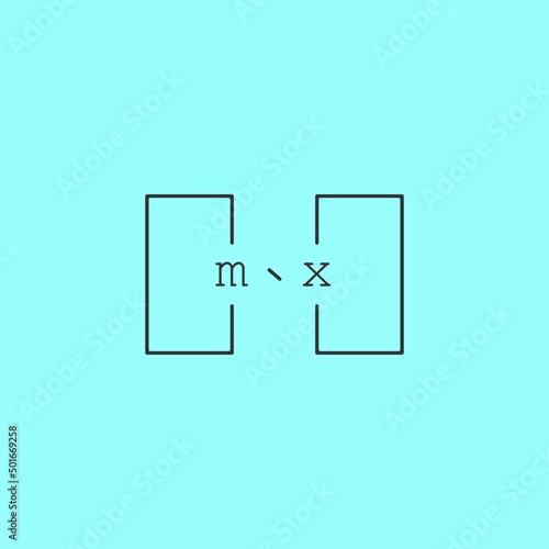 Simple and creative square MX letter logo design photo