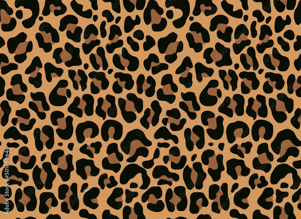 Vetor do Stock: leopard camouflage vector print seamless pattern for print  clothes, paper, fabric. | Adobe Stock