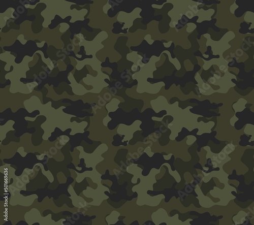  Seamless texture camouflage, military uniform, forest pattern for hunting, vector illustration