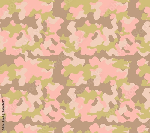 Urban camouflage vector texture, classic pattern for print clothes, fabrics.