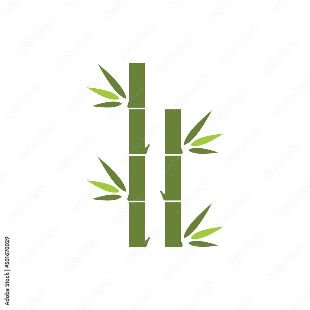Naklejka premium Bamboo Logo Template vector icon