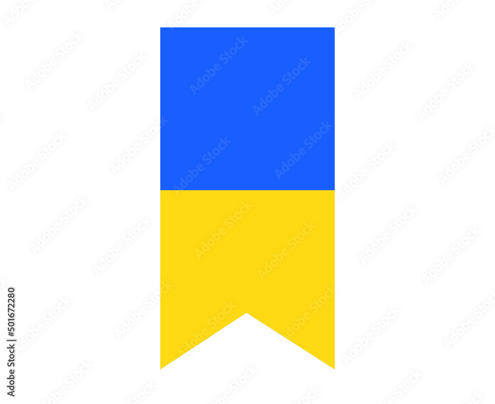 Fototapeta premium Ukraine Emblem Ribbon Flag Symbol Design National Europe Vector Abstract illustration