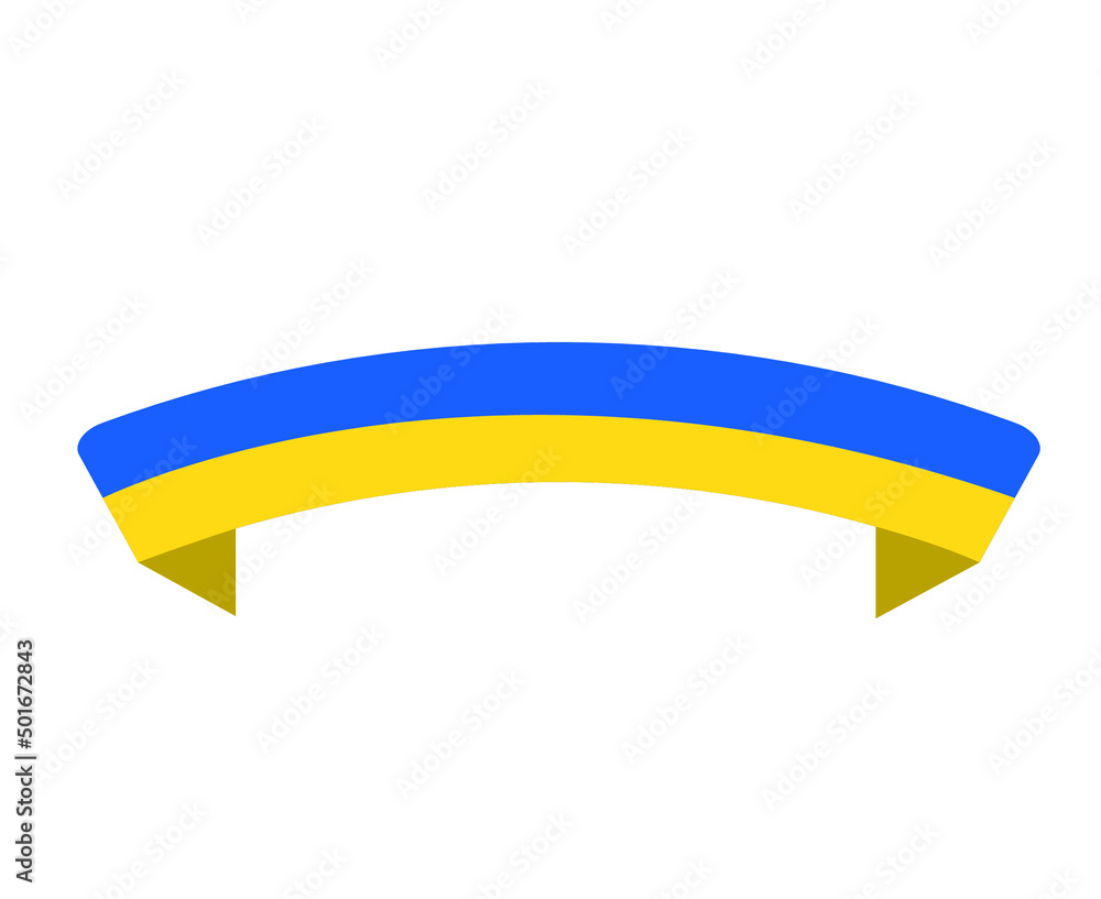 Ukraine Ribbon Symbol Emblem Flag Design National Europe Vector Abstract illustration Ukraine Ribbon Symbol Emblem Flag Design National Europe Vector Abstract illustration