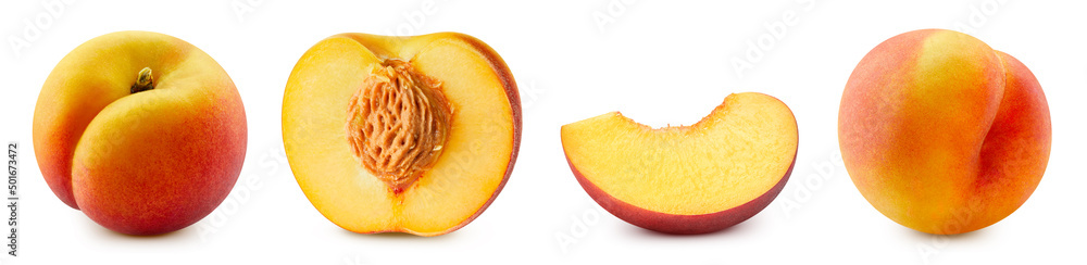 Peach isolated on white background Peach isolated on white background
