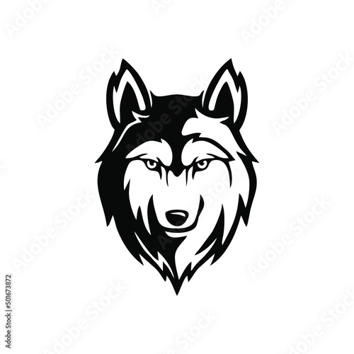 a wolf logo illustration in modern style