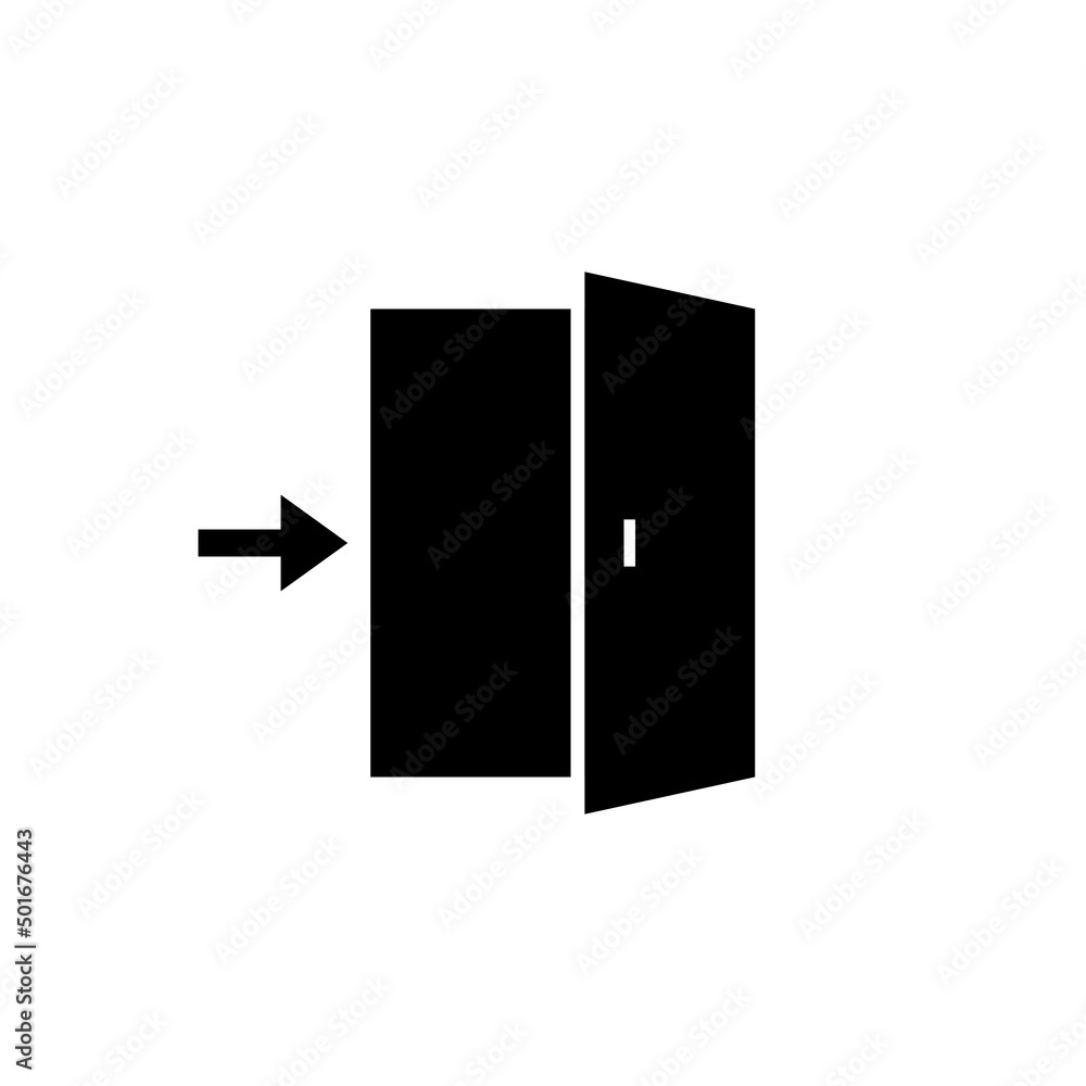 Exit icon isolated on white background Exit icon isolated on white background