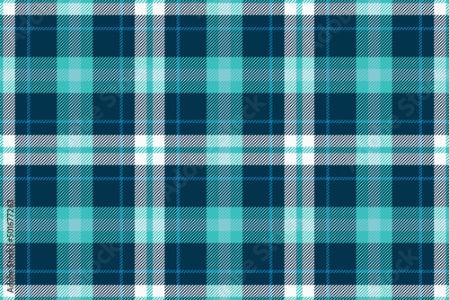 Plaid background, check seamless pattern in blue. Vector fabric texture for textile print, wrapping paper, gift card or wallpaper.