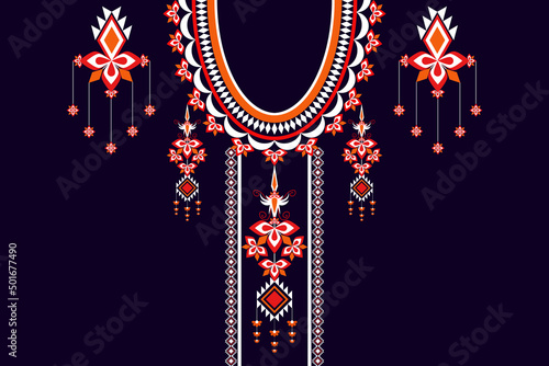 Geometric oriental pattern ethnic traditional flower necklace embroidery designs for women fashion backgrounds, wallpapers, clothes and wraps.
type