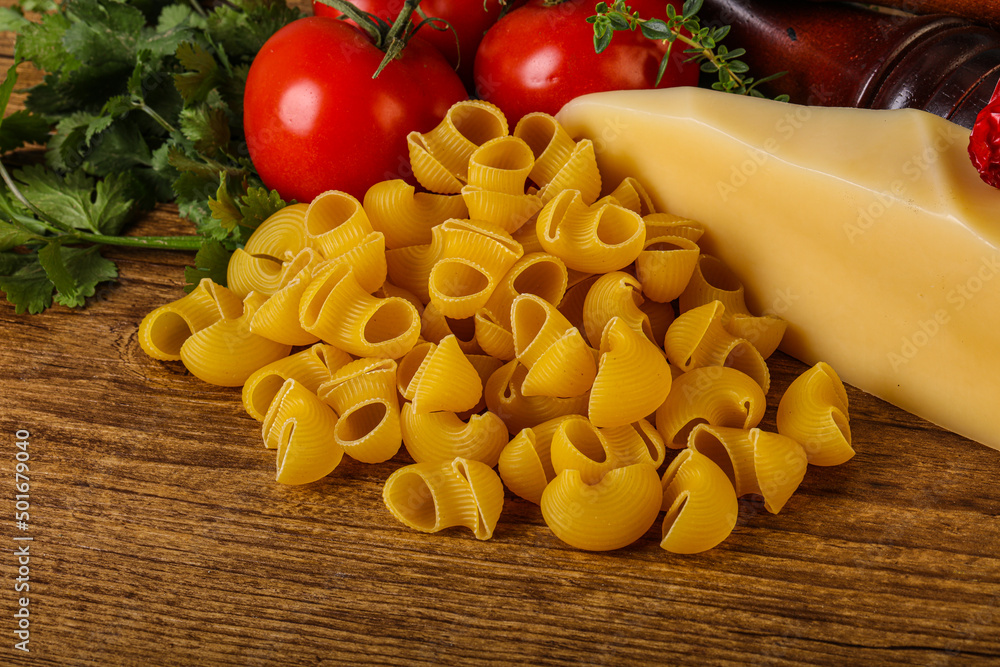 Italian pasta - raw pipe rigate
