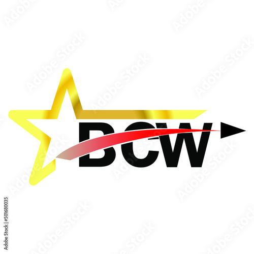 BCW letter logo design. BCW creative  letter logo. simple and modern letter logo. BCW alphabet letter logo for business. Creative corporate identity and lettering. vector modern logo.  photo