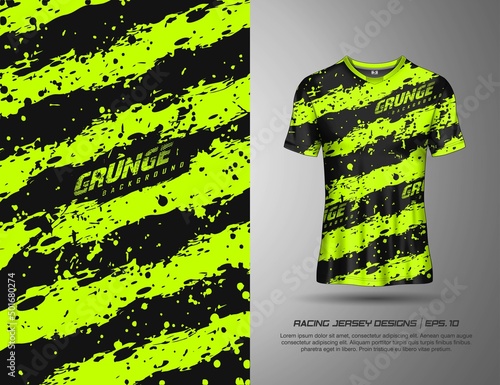 Jersey with grunge background for racing, soccer, cycling, leggings, gaming and sport livery.
